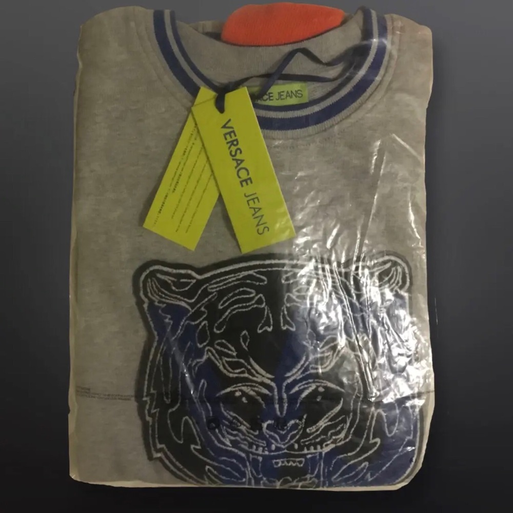 Versace Jeans Sweatshirt Gray Unisex - Size S - Picture 7 of 8